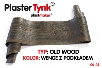 Elastyczna deska elewacyjna PLASTERTYNK Old Wood  "wenge z podkładem" OL 48 21x240cm